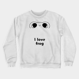 I Love Frog (Black) Crewneck Sweatshirt